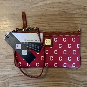 Dooney & Bourke Cleveland Red and White Wristlet